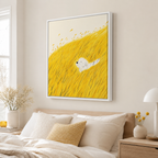 Golden Meadow Dog Canvas Wall Art Aura Canvas