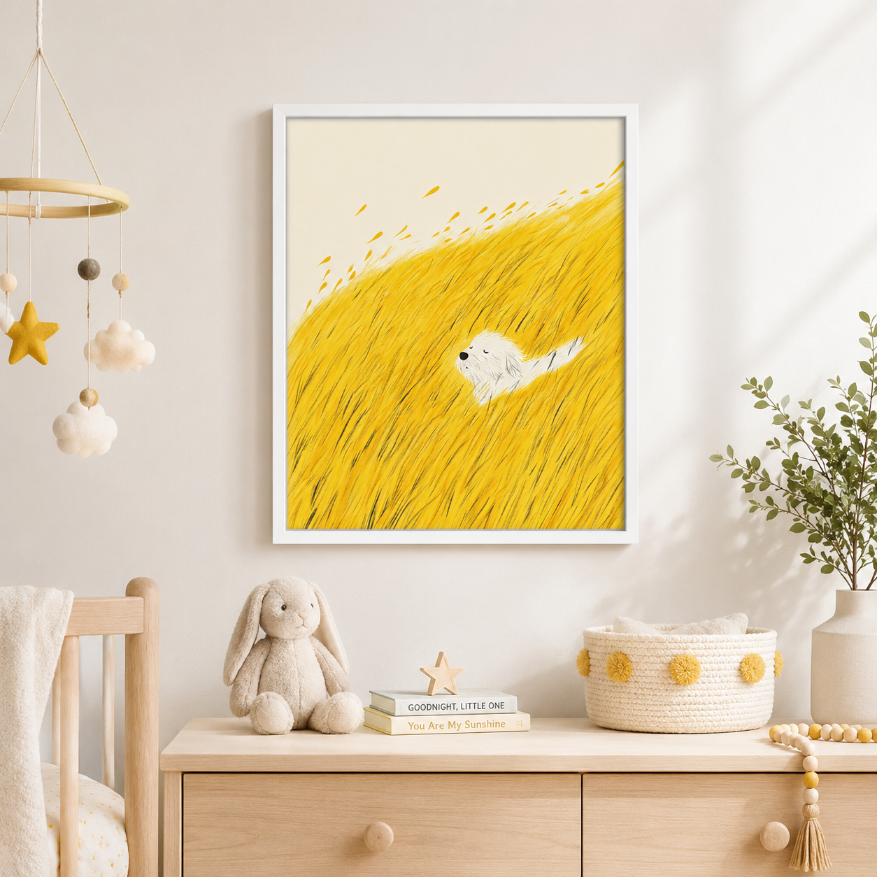 Golden Meadow Dog Canvas Wall Art Aura Canvas
