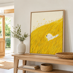 Golden Meadow Dog Canvas Wall Art Aura Canvas