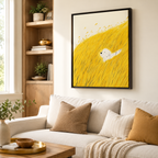 Golden Meadow Dog Canvas Wall Art Aura Canvas
