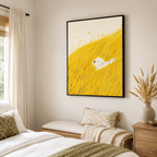 Golden Meadow Dog Canvas Wall Art Aura Canvas