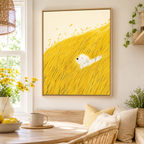 Golden Meadow Dog Canvas Wall Art Aura Canvas