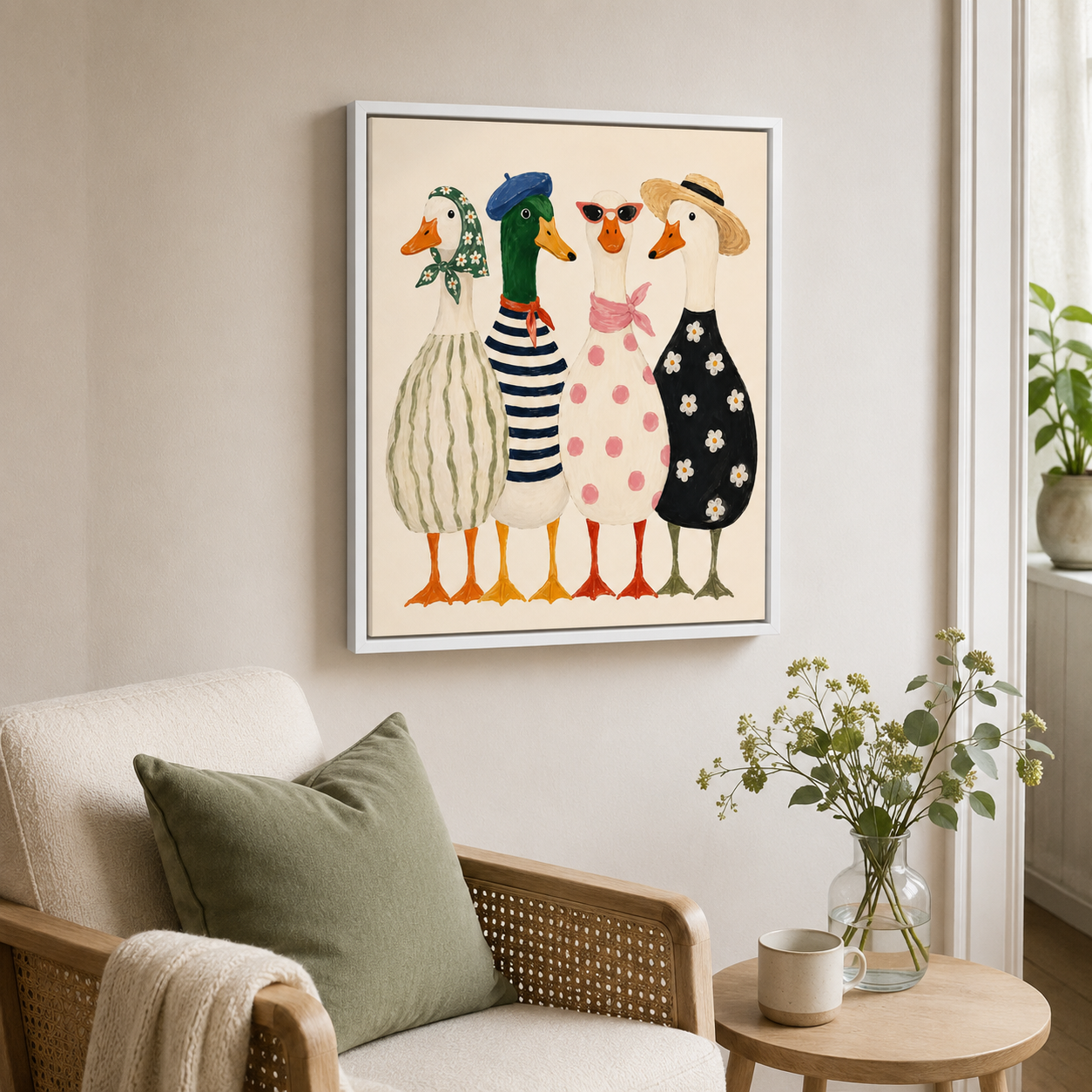 Stylish Geese Canvas Wall Art Aura Canvas