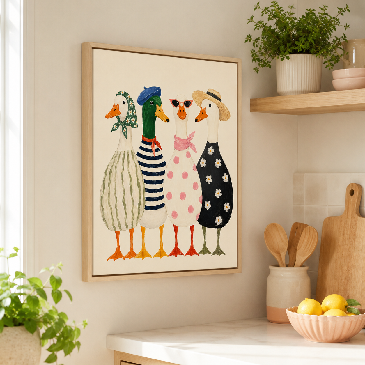 Stylish Geese Canvas Wall Art Aura Canvas