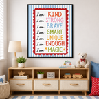 I Am Affirmation Canvas Wall Art Aura Canvas