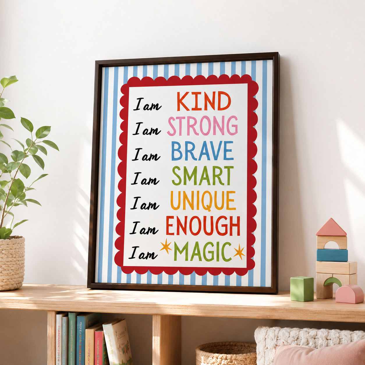 I Am Affirmation Canvas Wall Art Aura Canvas