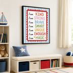 I Am Affirmation Canvas Wall Art Aura Canvas