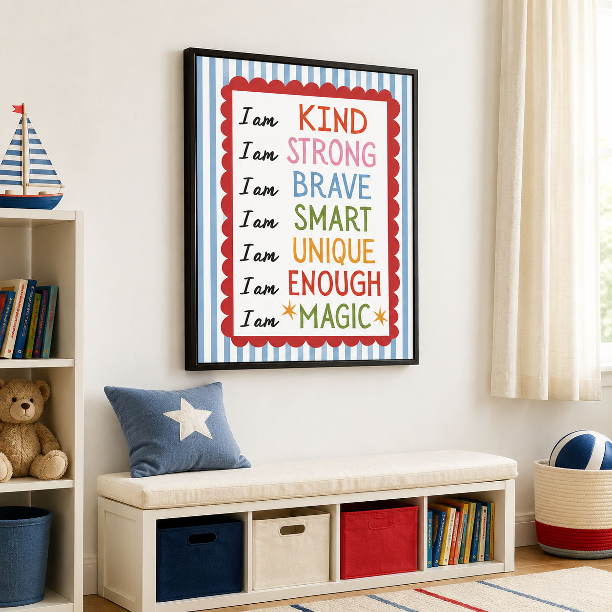 I Am Affirmation Canvas Wall Art Aura Canvas