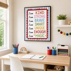I Am Affirmation Canvas Wall Art Aura Canvas