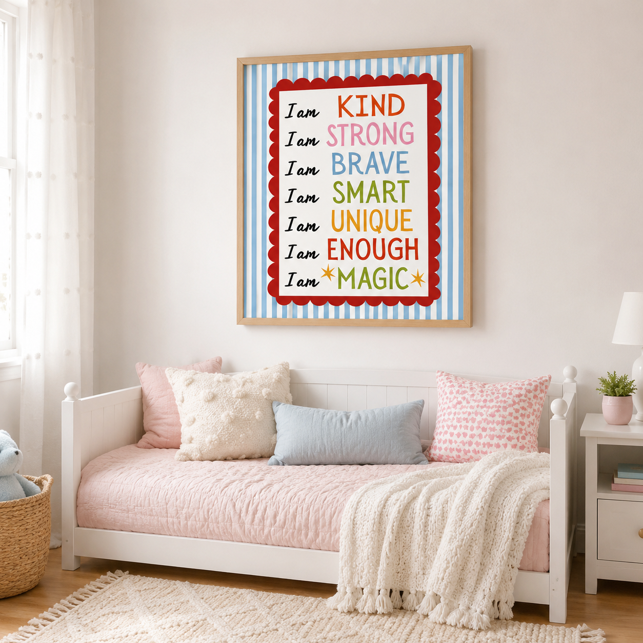 I Am Affirmation Canvas Wall Art Aura Canvas