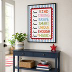 I Am Affirmation Canvas Wall Art Aura Canvas