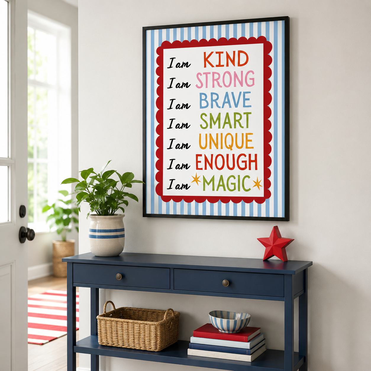 I Am Affirmation Canvas Wall Art Aura Canvas