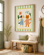 Dog and Cat Friends Canvas Wall Art Aura Canvas