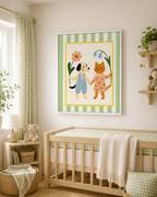 Dog and Cat Friends Canvas Wall Art Aura Canvas