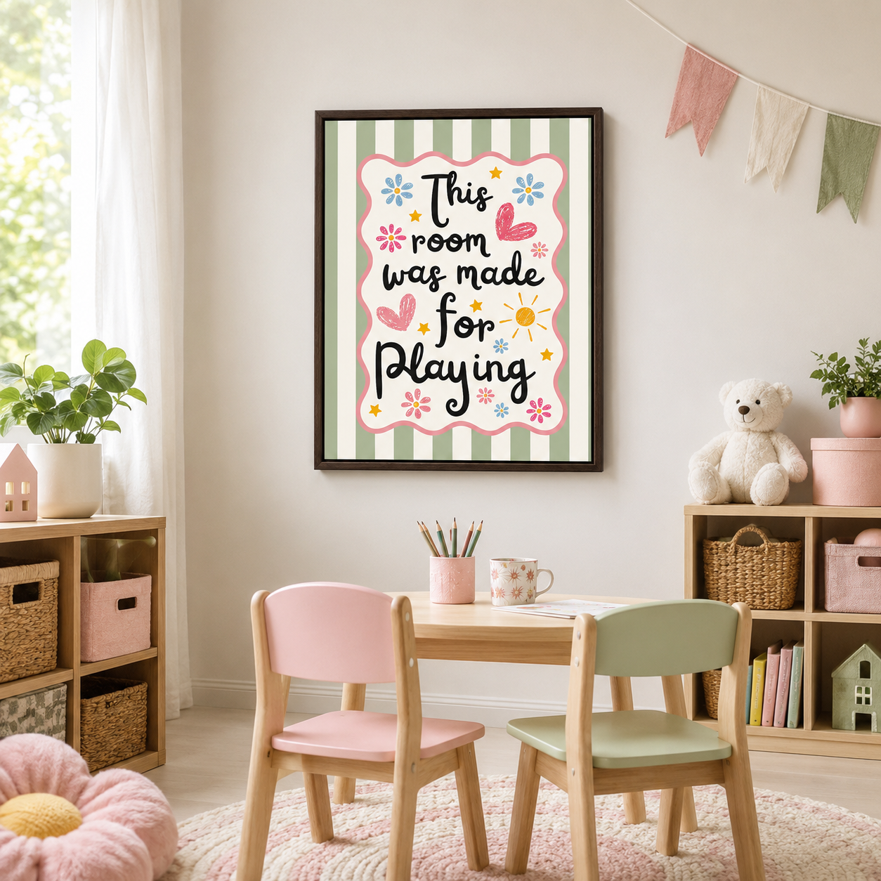 This Room Was Made For Playing Canvas Wall Art Aura Canvas