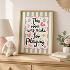 This Room Was Made For Playing Canvas Wall Art Aura Canvas