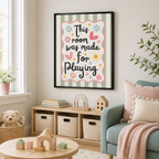 This Room Was Made For Playing Canvas Wall Art Aura Canvas