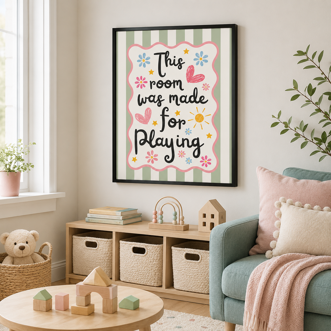 This Room Was Made For Playing Canvas Wall Art Aura Canvas
