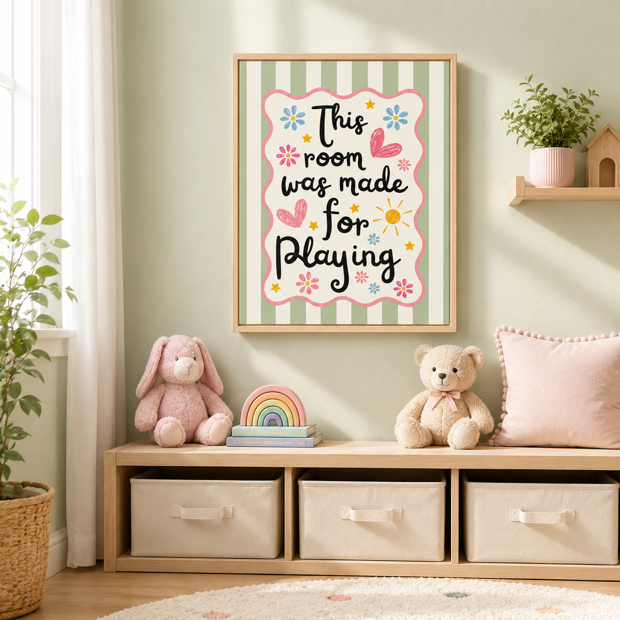 This Room Was Made For Playing Canvas Wall Art Aura Canvas