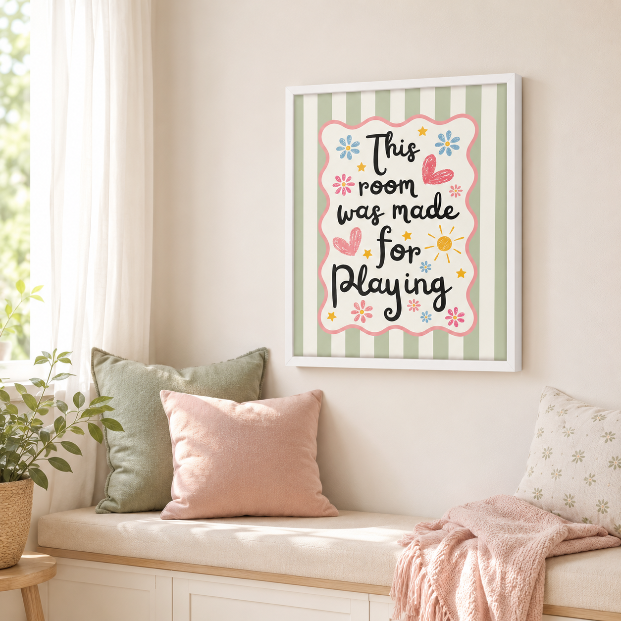 This Room Was Made For Playing Canvas Wall Art Aura Canvas
