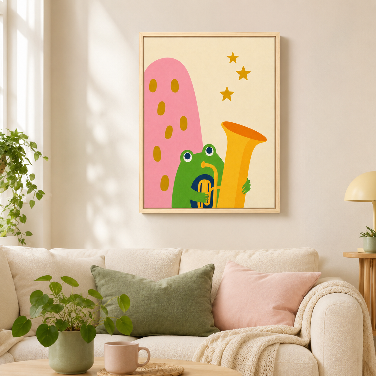 Musical Frog Canvas Wall Art Aura Canvas