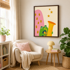Musical Frog Canvas Wall Art Aura Canvas