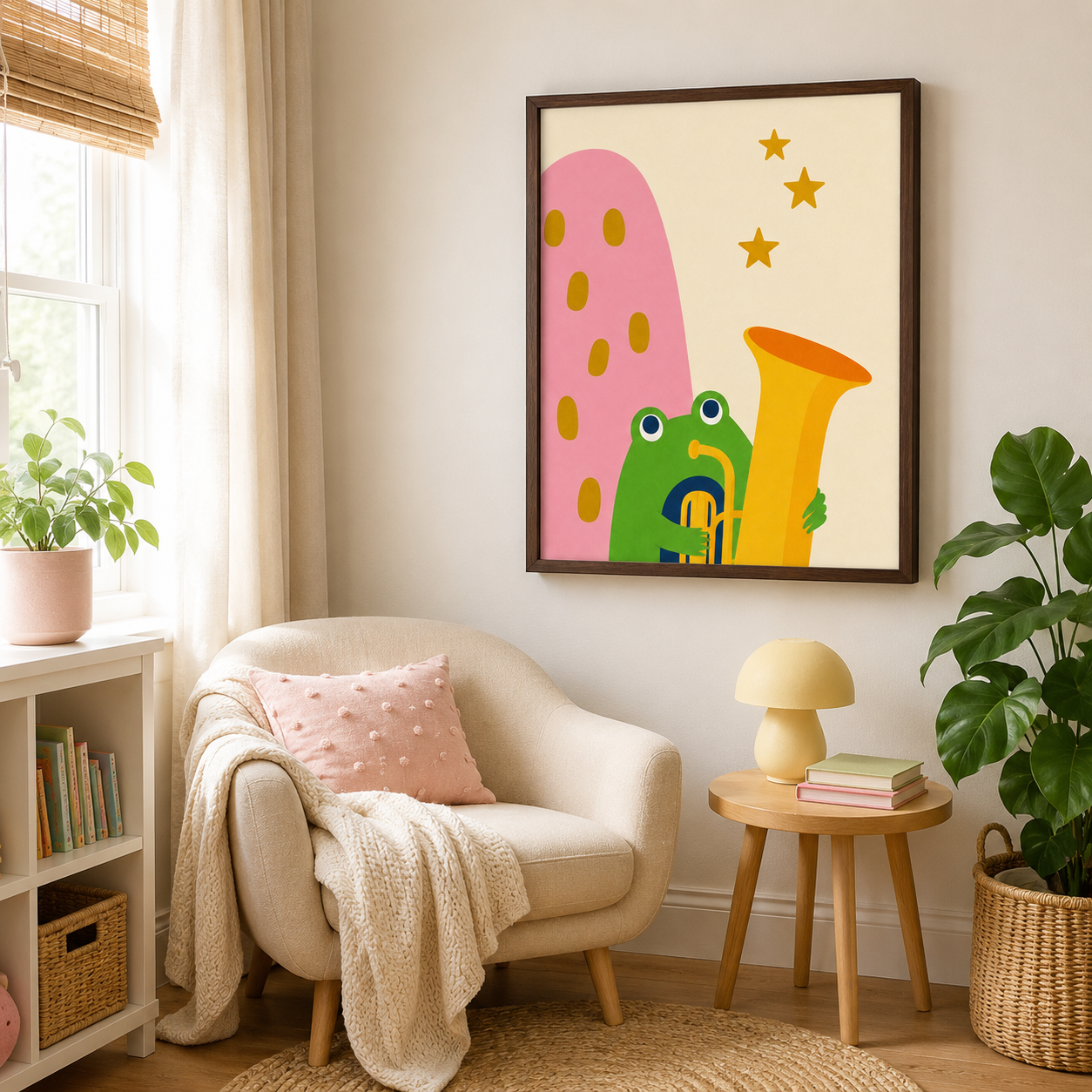 Musical Frog Canvas Wall Art Aura Canvas