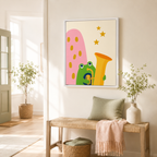 Musical Frog Canvas Wall Art Aura Canvas