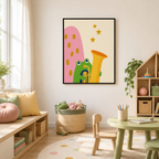 Musical Frog Canvas Wall Art Aura Canvas