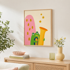 Musical Frog Canvas Wall Art Aura Canvas