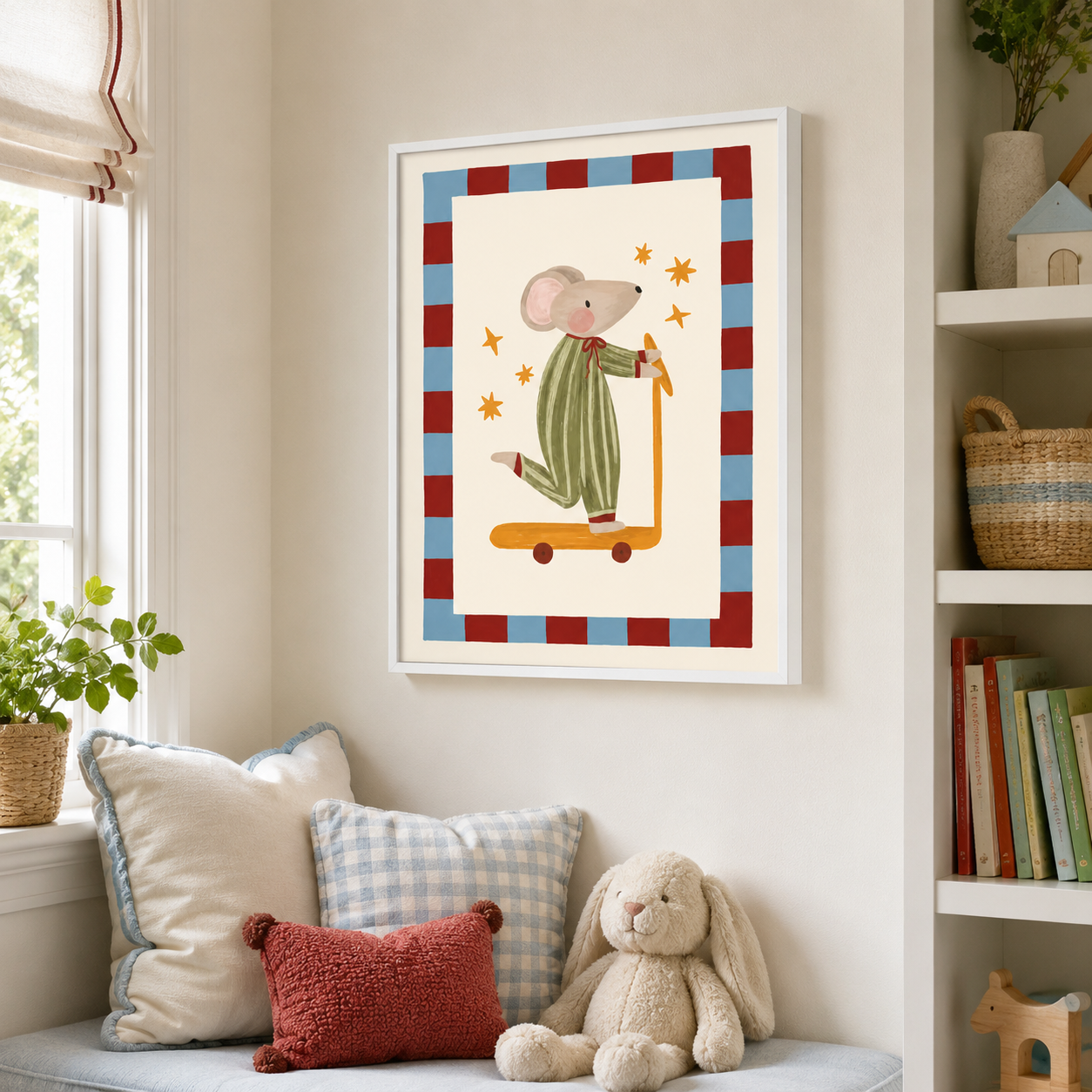 Scooter Mouse Canvas Wall Art Aura Canvas