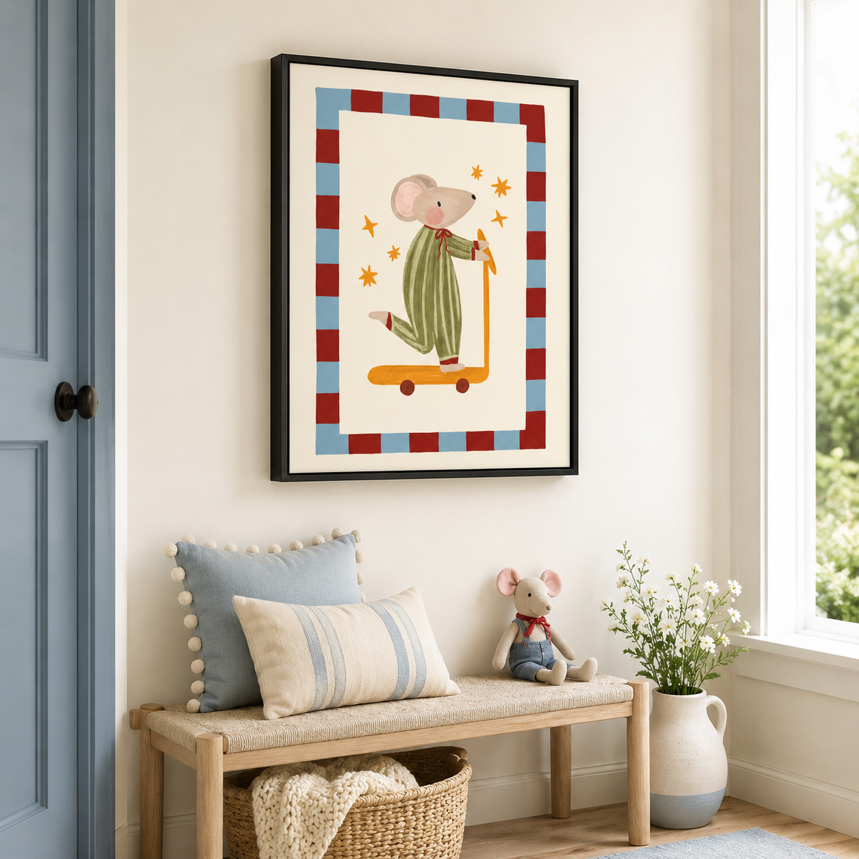Scooter Mouse Canvas Wall Art Aura Canvas