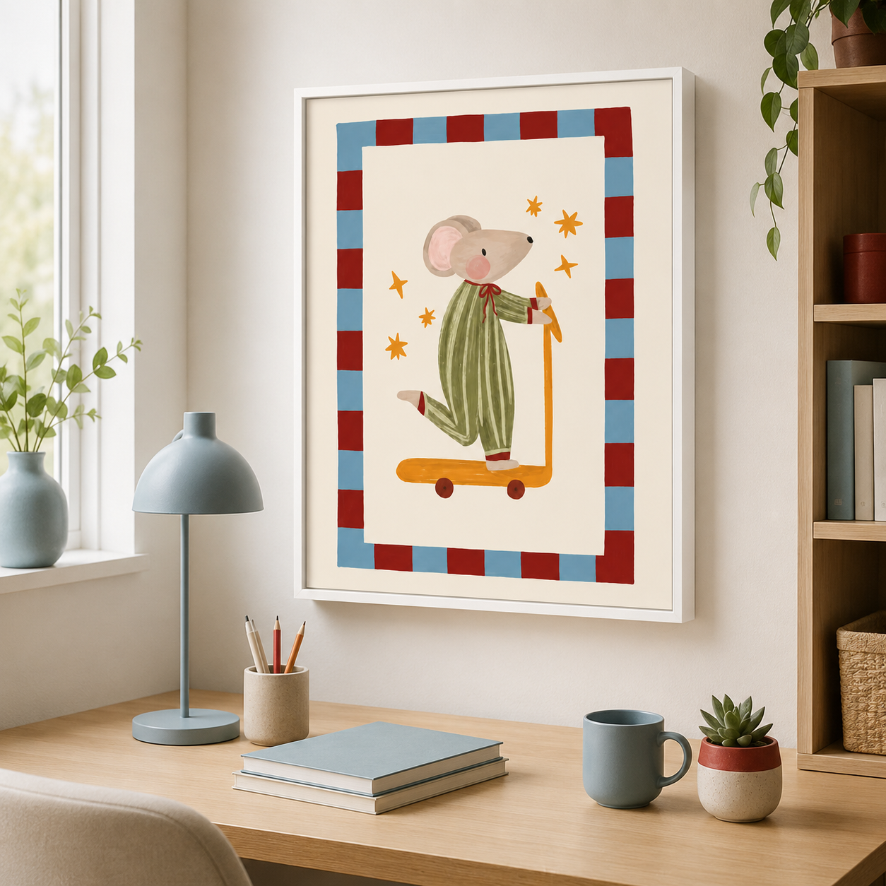 Scooter Mouse Canvas Wall Art Aura Canvas