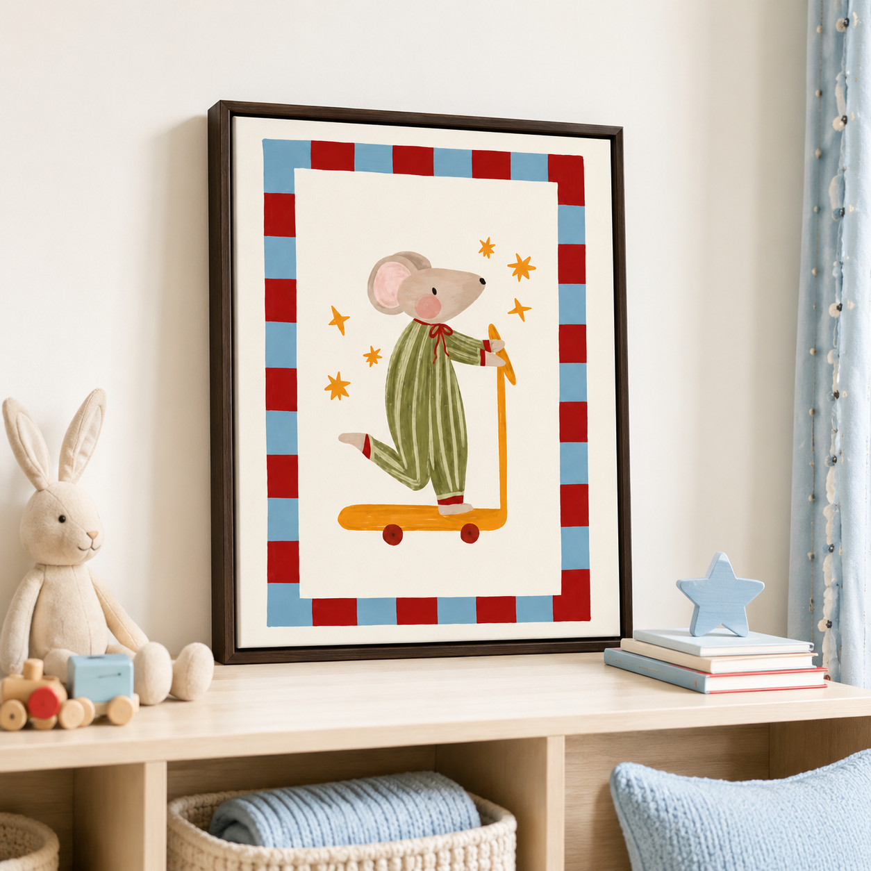 Scooter Mouse Canvas Wall Art Aura Canvas