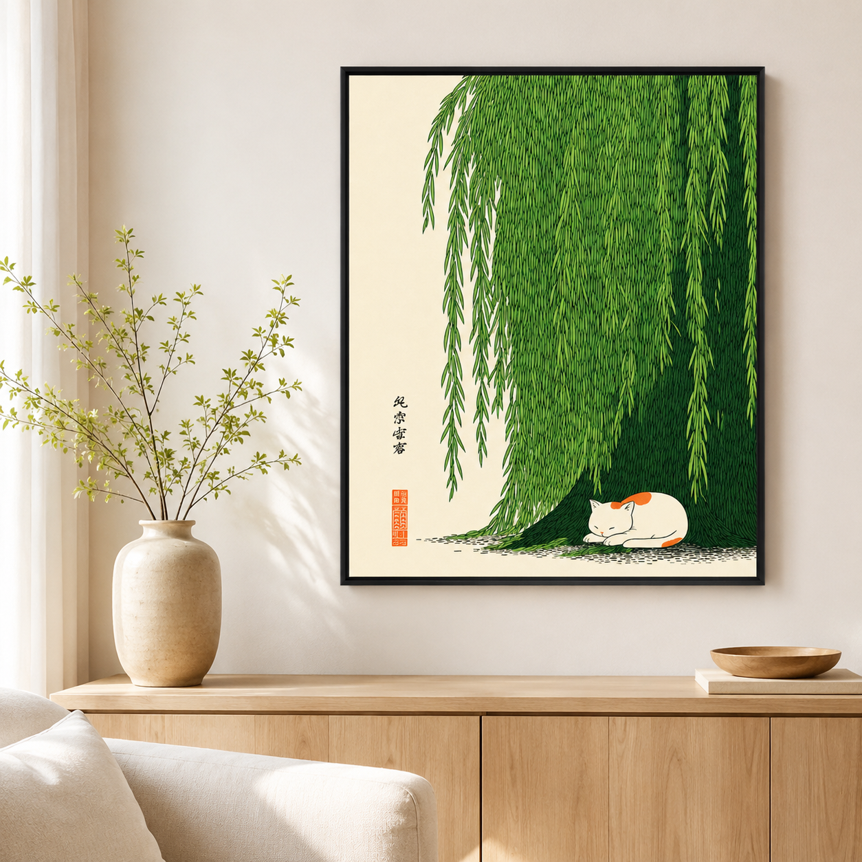 Willow Cat Canvas Wall Art Aura Canvas