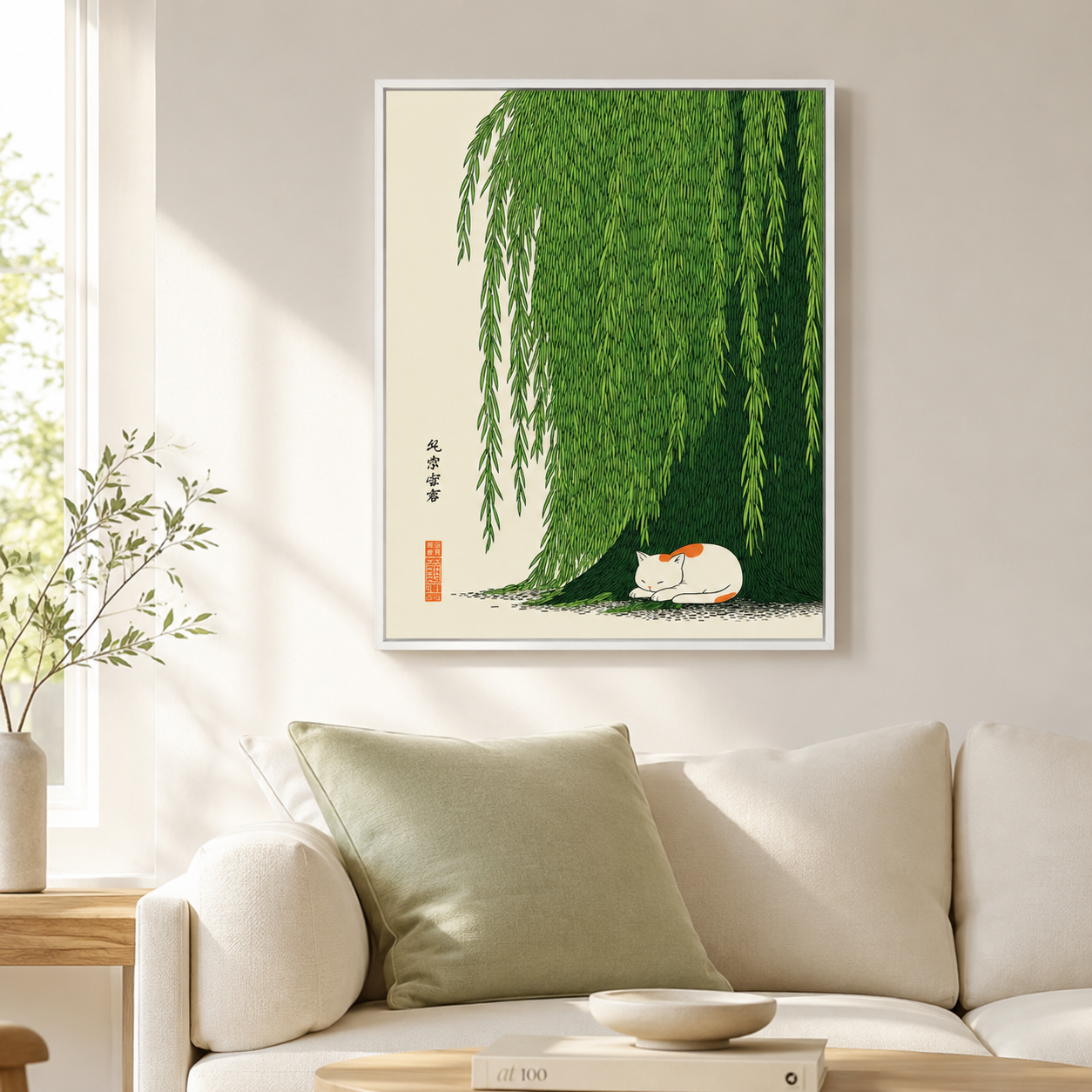 Willow Cat Canvas Wall Art Aura Canvas