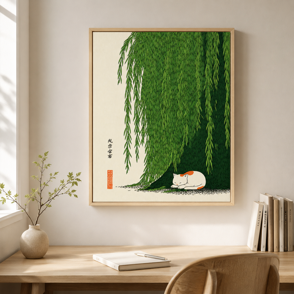 Willow Cat Canvas Wall Art Aura Canvas