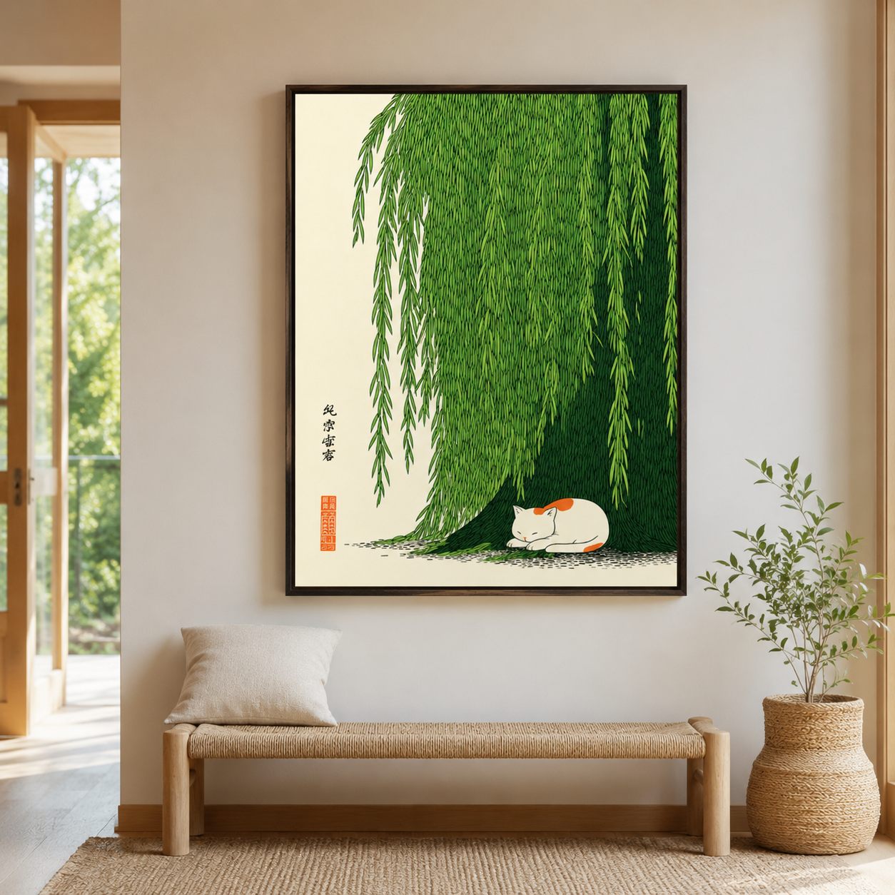 Willow Cat Canvas Wall Art Aura Canvas
