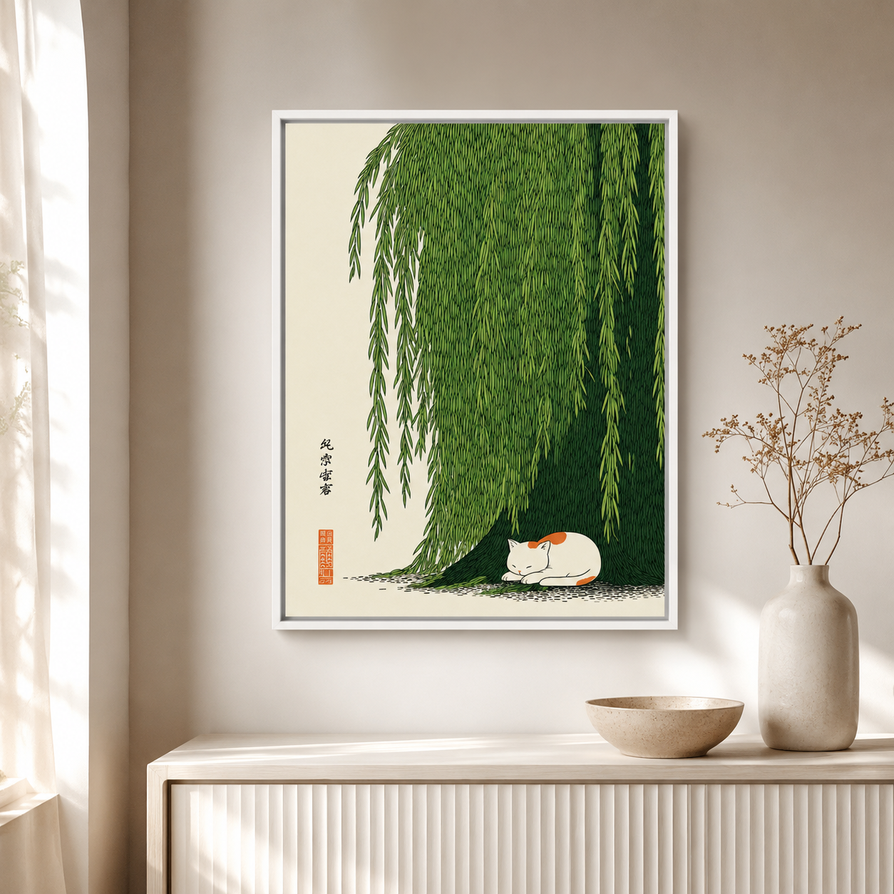 Willow Cat Canvas Wall Art Aura Canvas