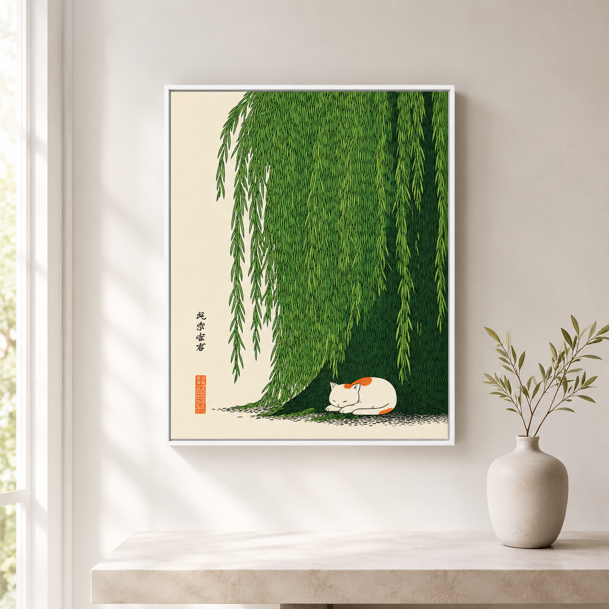 Willow Cat Canvas Wall Art Aura Canvas