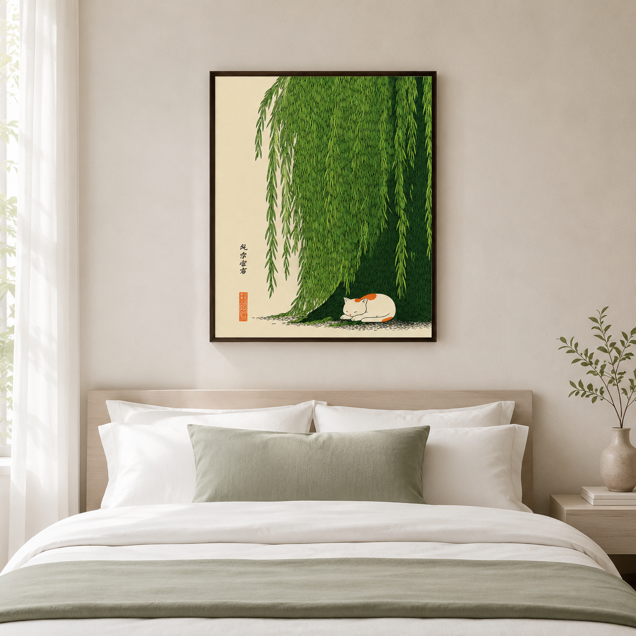 Willow Cat Canvas Wall Art Aura Canvas