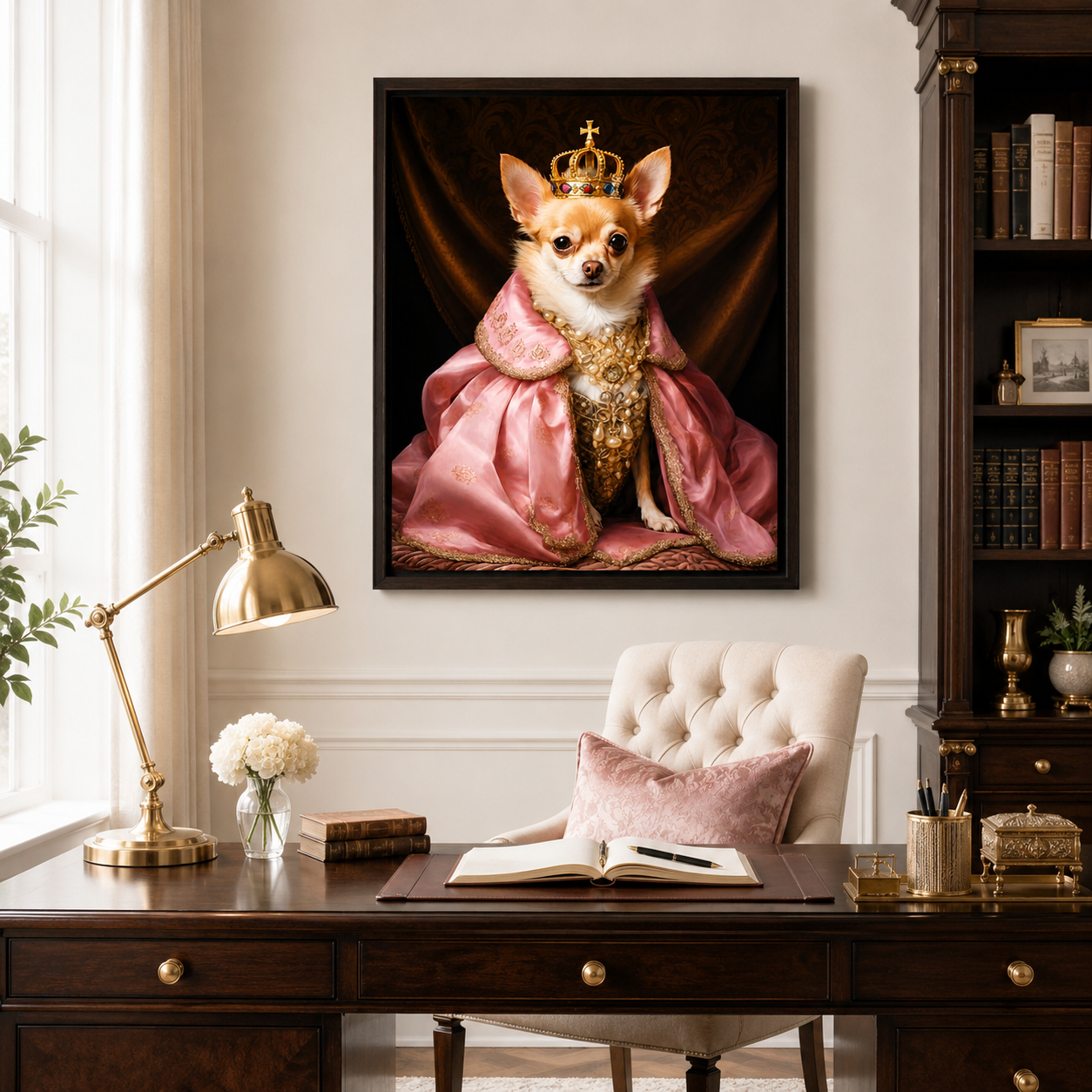 Custom Cowboy Pet Portrait Canvas (Copy) Aura Canvas