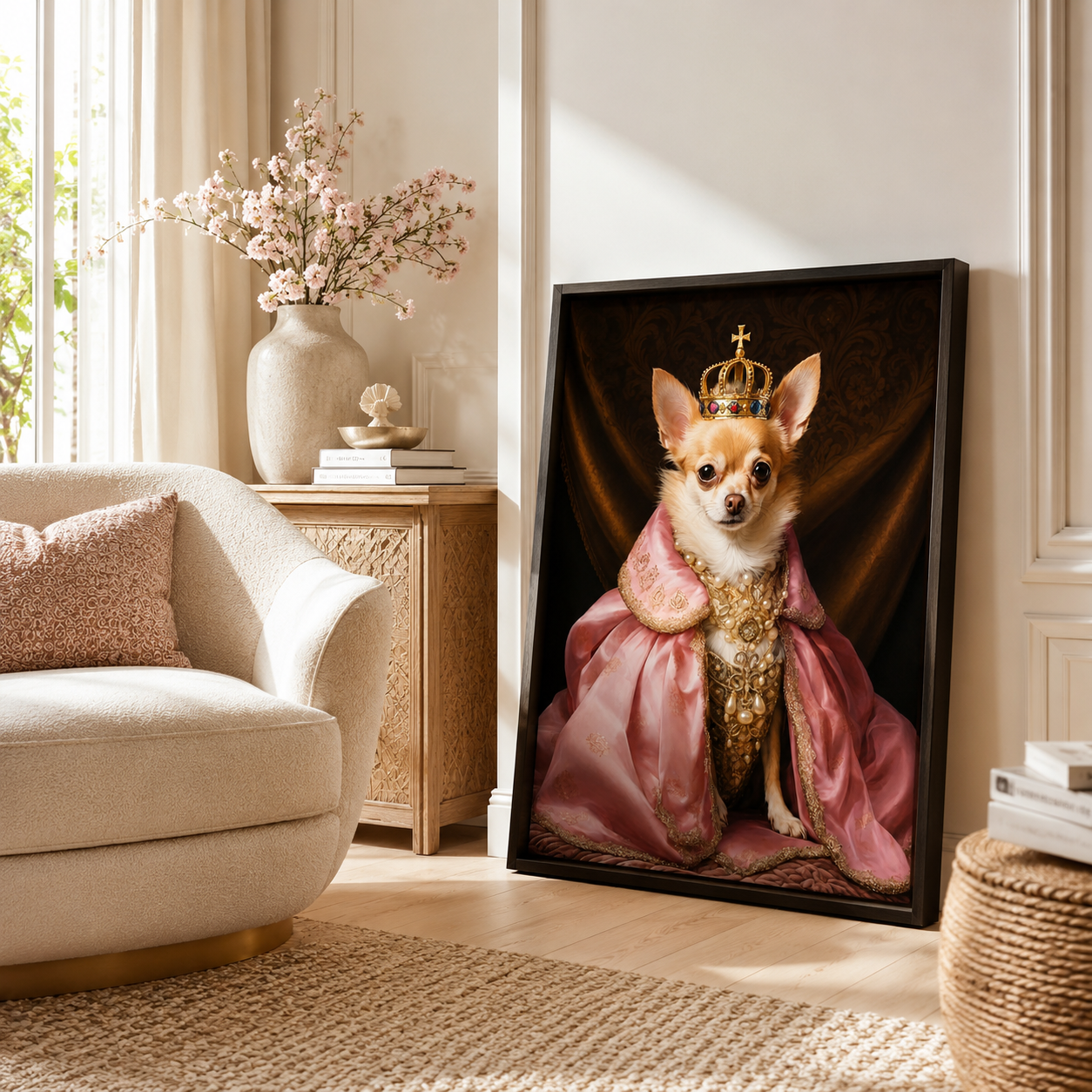 Custom Cowboy Pet Portrait Canvas (Copy) Aura Canvas