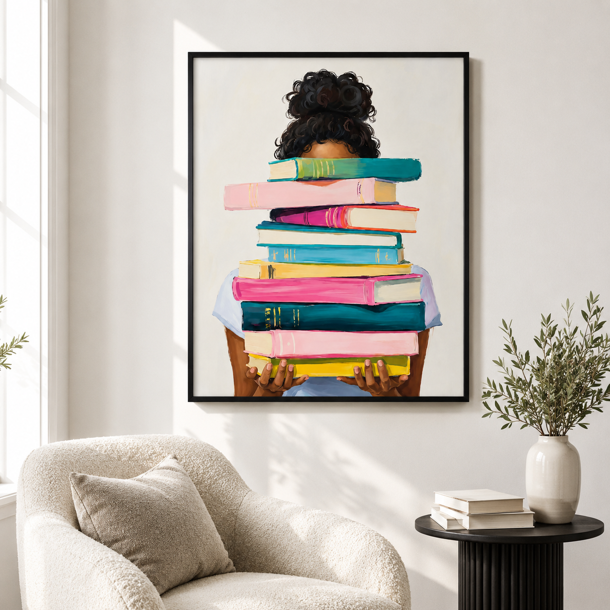 Book Lover Canvas Wall Art Aura Canvas