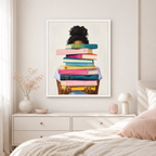 Book Lover Canvas Wall Art Aura Canvas