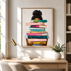 Book Lover Canvas Wall Art Aura Canvas