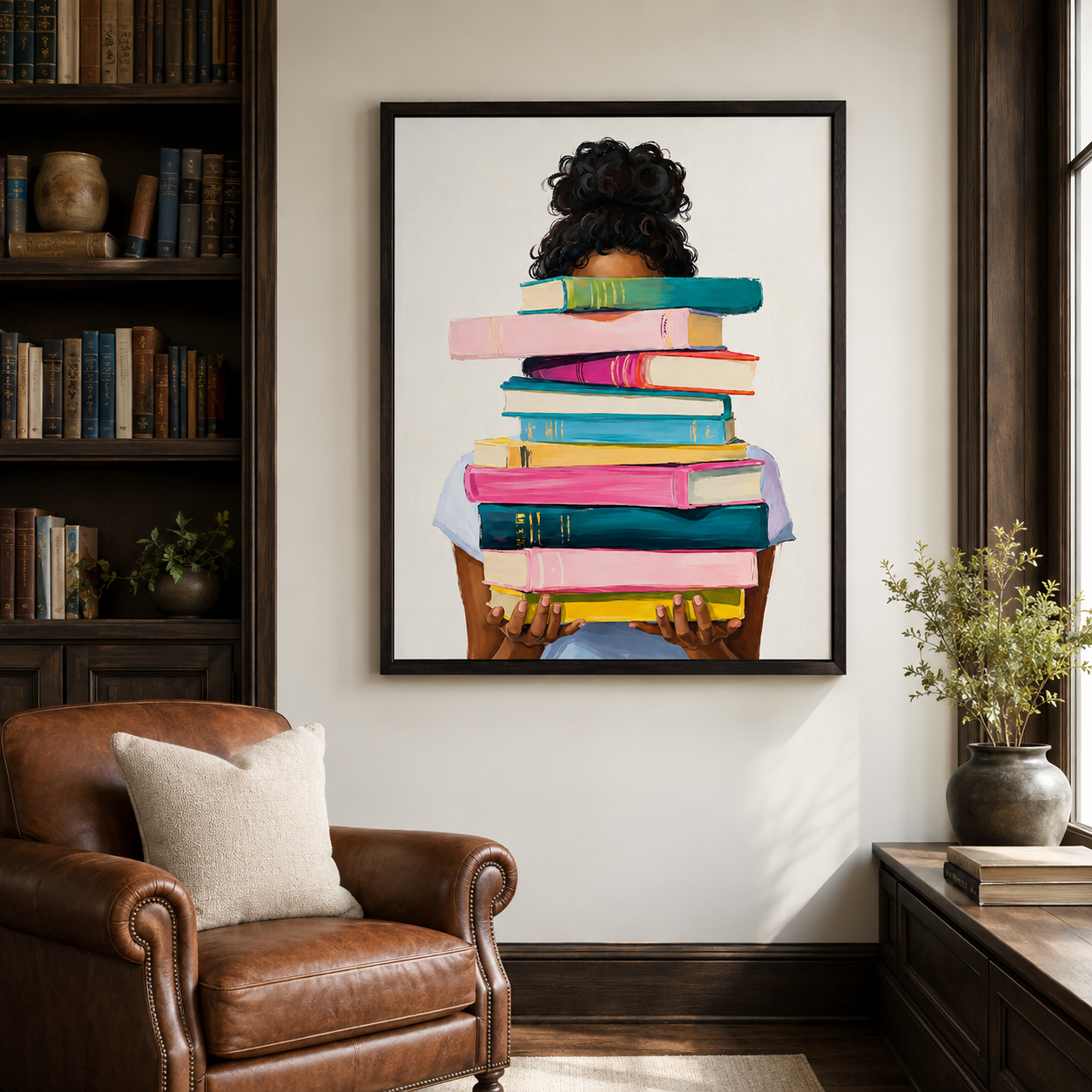 Book Lover Canvas Wall Art Aura Canvas