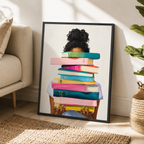 Book Lover Canvas Wall Art Aura Canvas