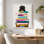 Book Lover Canvas Wall Art Aura Canvas
