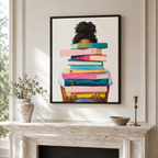 Book Lover Canvas Wall Art Aura Canvas
